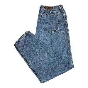 Vintage lee mom high rise tapered jeans size 32”